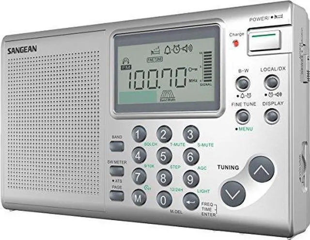 Main image of Sangean - ATS-405 - Sangean ATS-405 Radio Tuner - 36 x FM, 36 x AM, 36 x SW PresetsLCD Display - Cable - Headphone - 4 x