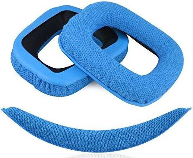Alt view image 8 of 9 - Geekria Earpad + Headband Compatible with Logitech G430 G930 Headphones Ear Cushion + Replacement Headband Pads/ Repair Parts Suit (Blue)