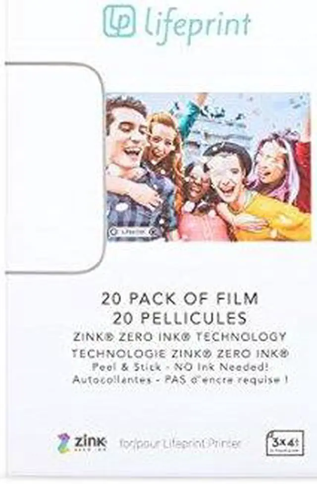 Alt view image 2 of 4 - lifeprint 20 pack of film for lifeprint augmented reality photo and video printer. 3x4.5 zero ink sticky backed film ph30