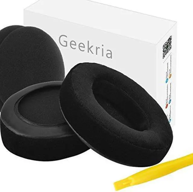 Alt view image 8 of 9 - Geekria Comfort Velour Replacement Ear Pads for Skullcandy Hesh, Hesh 2.0, Hesh 2 Wireless, Crusher Over-Ear Headphones Earpads, Headset Ear Cushion Repair Parts  (Black)