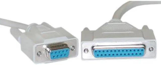 Alt view image 2 of 3 - CableWholesale 10D1-21410 Null Modem Cable DB9 Female to DB25 Female UL rated 8 Conductor 10 foot