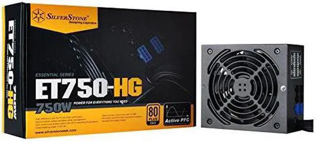 Alt view image 4 of 13 - silverstone technology 750 watt semi-modular 80 plus gold computer power supply psu et750-hg
