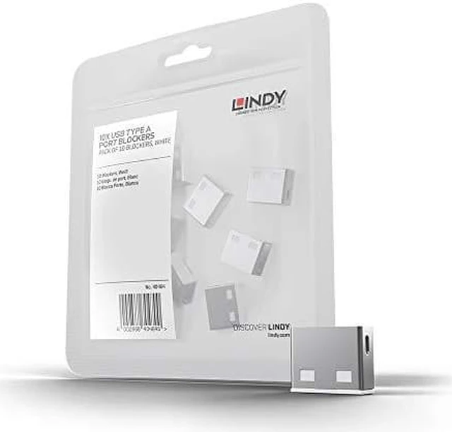 Alt view image 2 of 4 - USB Port Blocker (without key) - Pack of 10, color code: White