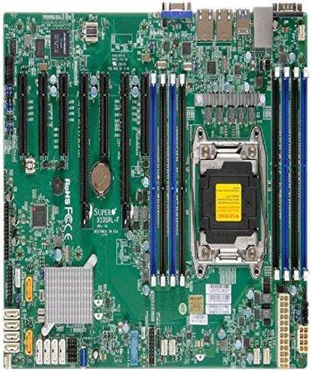 Alt view image 3 of 7 - SUPERMICRO X10SRL-F-B Supermicro X10SRL-F-B LGA2011 Intel C612 DDR4 SATA3 and USB3.0 V and 2GbE ATX Server Motherboard