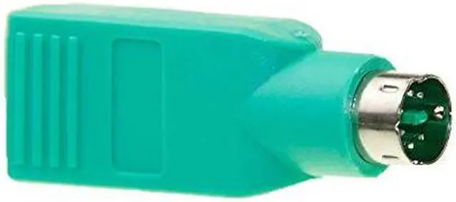 Alt view image 2 of 2 - USB to PS/2 Keyboard/Mouse Adapter, USB Type A Female to PS/2 (MiniDin6) Male - Green