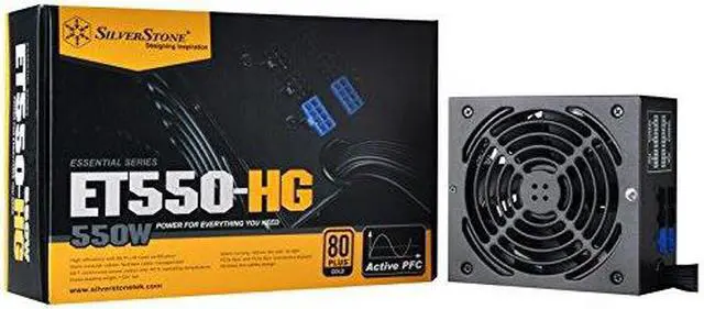 Alt view image 4 of 14 - silverstone technology 550 watt semi-modular 80 plus gold computer power supply psu et550-hg