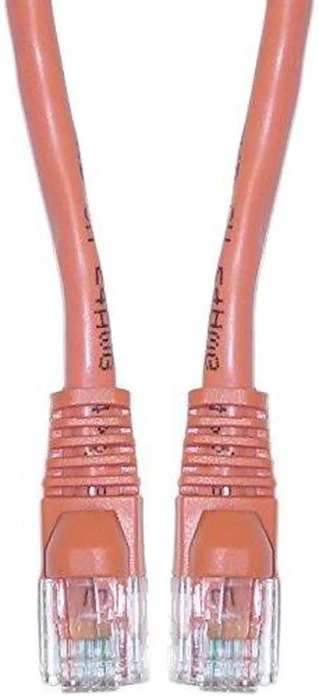 Alt view image 2 of 4 - Cable Wholesale Cat6 Ethernet Crossover Cable  Snag/less Molded Boot  14 foot - Orange