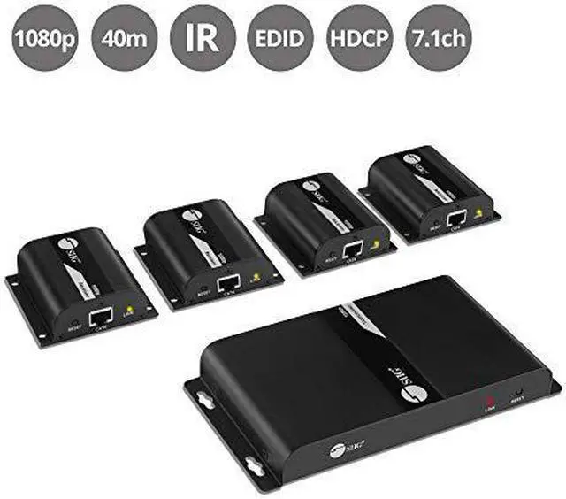 Alt view image 5 of 20 - Siig 4-Port Hdmi Splitter Over Cat6 Extender With Ir - 40M