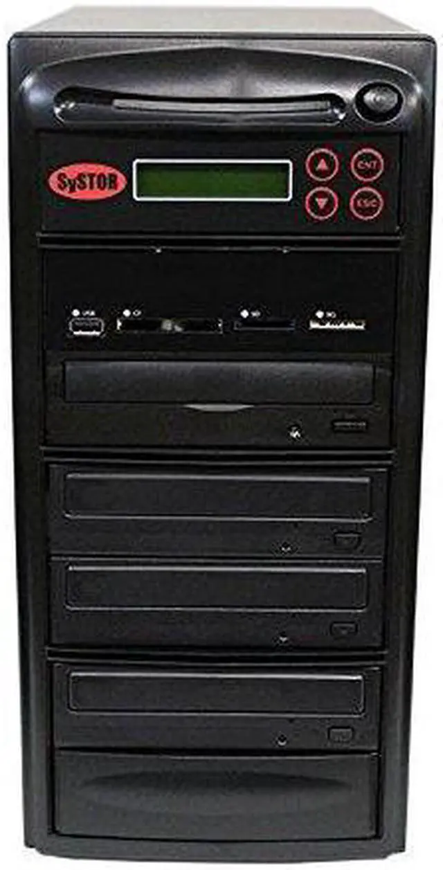 Alt view image 4 of 4 - Systor Multi Media Center - Flash Memory Drive (USB/SD/CF/MS/MMC) to Disc Backup + 1 to 3 SATA CD/DVD Duplicator (PMBC-3)