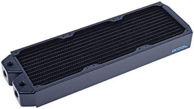 Alt view image 10 of 18 - Alphacool NexXxos XT45 Full Copper Radiator 360, 120mm x 3, Triple Fan, Black