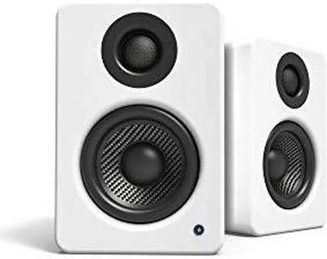 Alt view image 10 of 16 - Kanto YU2 Powered Desktop Speakers - Pair (Matte White)