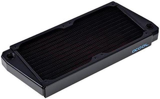 Alt view image 13 of 15 - Alphacool NexXxos ST30 Full Copper X-Flow Radiator 240, 120mm x 2, Dual Fan, Black