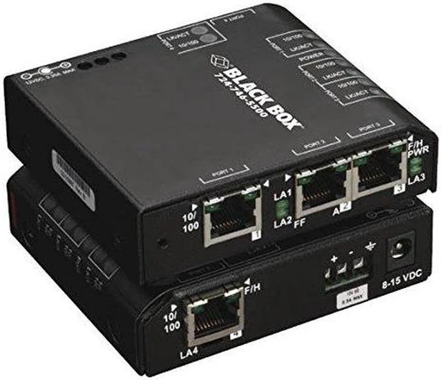 Black Box LBH101A-H-12 Black Box Hardened Convenient Switch, 12 VDC - 4 ...