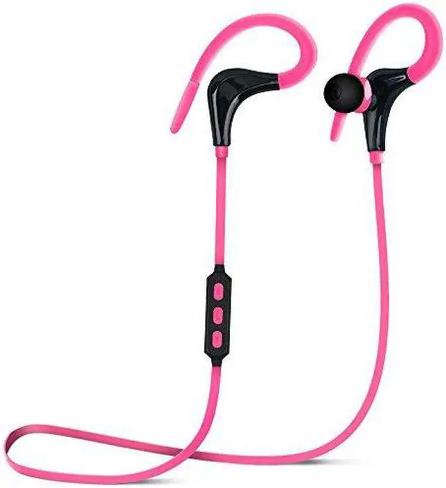 Alt view image 7 of 10 - hypergear marathon sport wireless bluetooth earphones. handsfree music + microphone for calls secure fit with ergonomic ear gels. sweatproof for the gym, running & walking. pink