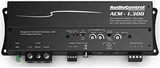 Alt view image 10 of 20 - Audio Control ACM-1.300 Monoblock Micro Amplifier with Accubass