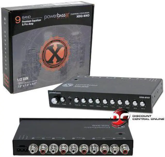 Alt view image 2 of 4 - PowerBass XEQ-9XO 9 Band Active Equalizer Pre-Amp w/Subwoofer Control 1/2 Din