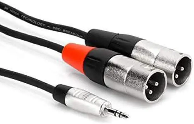 Alt view image 2 of 8 - Hosa HMX-006Y Pro Stereo Breakout, REAN 3.5mm TRS to Dual XLR Male, 6ft