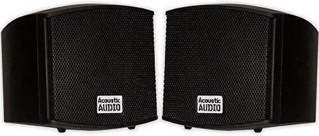 Main image of Acoustic Audio AA321B Mountable Indoor Speakers 400 Watts Black Bookshelf Pair