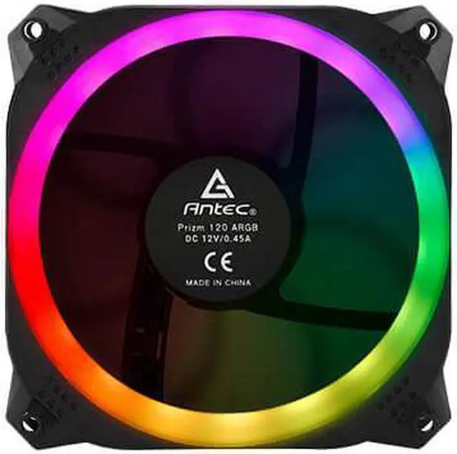 Alt view image 2 of 20 - Antec Prizm 120 ARGB 5 Plus C 120 mm Case Fan with Fan Controller - Pack of 5