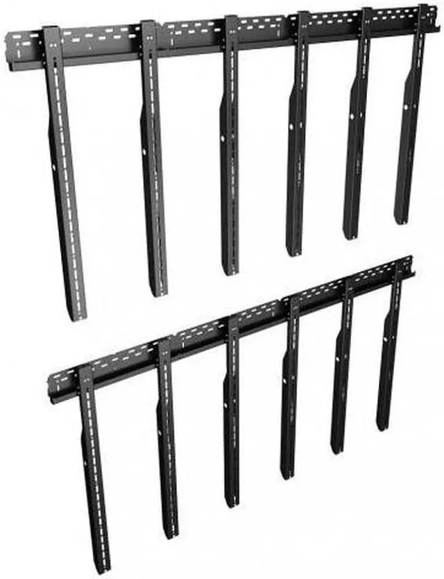 Alt view image 2 of 6 - ATDEC TH-VWVP ProAV Range Vertical Brackets (1pair) for Video Wall Display System, Black