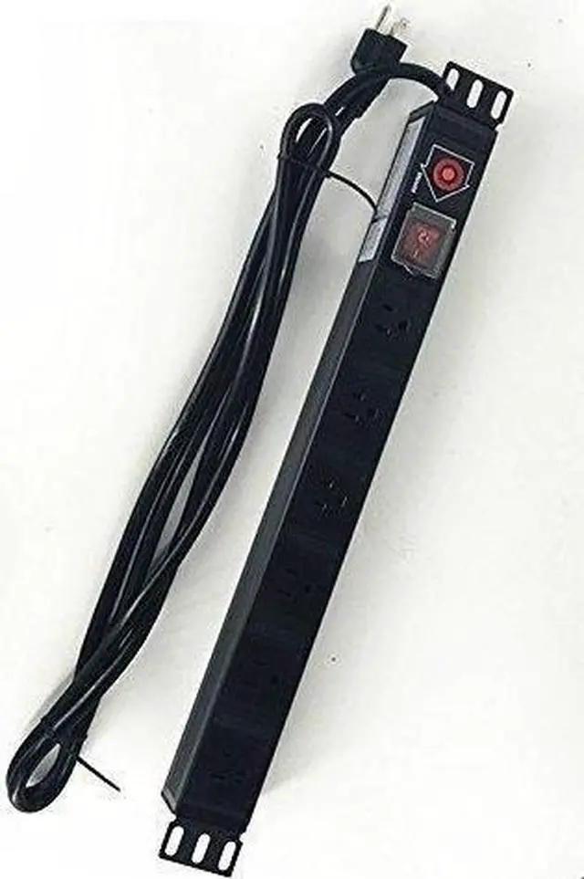 Alt view image 2 of 5 - Raising Electronics Rack Mount Power Distribution Unit-6 Outlet 15A PDU