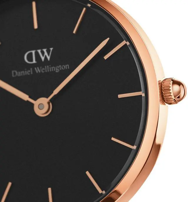 Alt view image 4 of 8 - Daniel Wellington Classic Black Series Black 28mm Dial Rose Gold Bezel Black Nylon Strap Women's Quartz Wrist Watch DW00100247