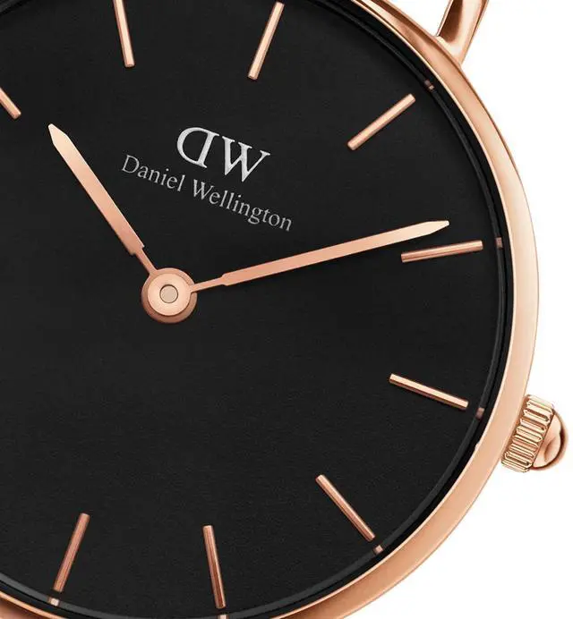 Alt view image 6 of 8 - Daniel Wellington Classic Black Series Black 28mm Dial Rose Gold Bezel Black Nylon Strap Women's Quartz Wrist Watch DW00100247