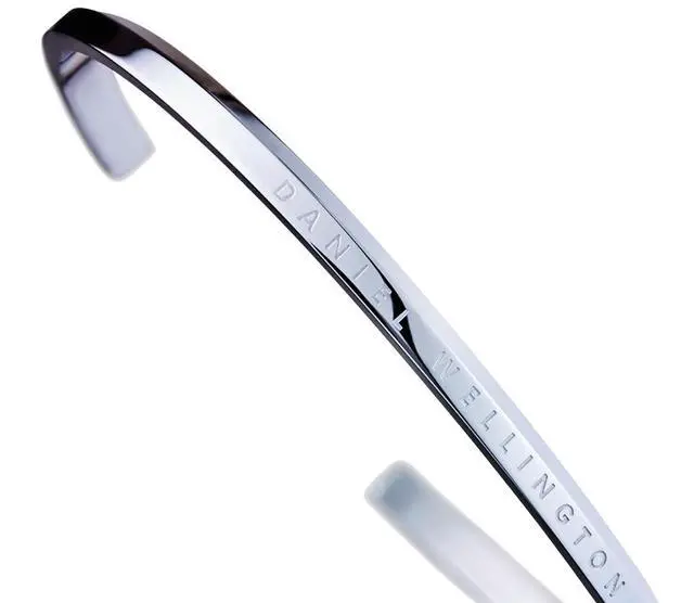 Alt view image 3 of 9 - Daniel Wellington Elegant Classic Cuff Couple Series Silver 155MM Adjustable Small Bangle Bracelet DW00400004