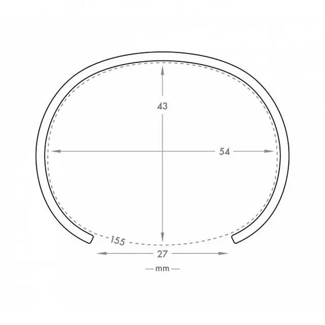 Alt view image 6 of 9 - Daniel Wellington Elegant Classic Cuff Couple Series Silver 155MM Adjustable Small Bangle Bracelet DW00400004