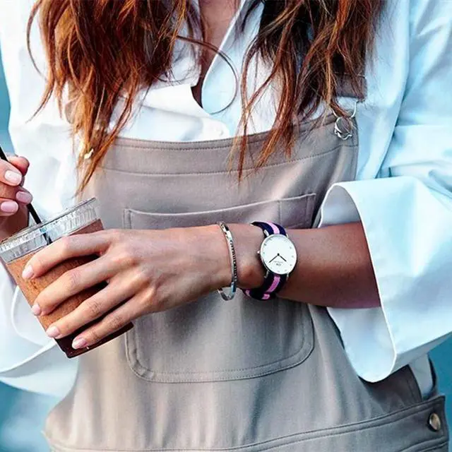 Alt view image 8 of 9 - Daniel Wellington Elegant Classic Cuff Couple Series Silver 155MM Adjustable Small Bangle Bracelet DW00400004