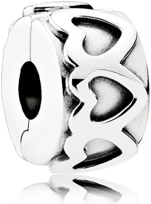 Alt view image 2 of 5 - Pandora Row of Hearts Silver Charm - 791978
