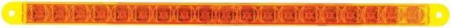 Alt view image 2 of 2 - 19 LED 12" Reflector Turn Signal Light Bar - Amber LED/Amber Lens