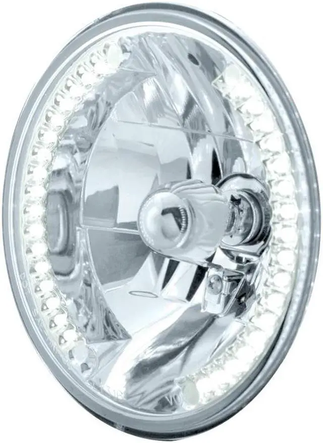 Alt view image 2 of 2 - United Pacific Industries 7" 34 White LED Crystal Headlight Headlight 31379