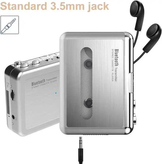 Alt view image 6 of 7 - DIGITNOW! Bluetooth Walkman Cassette Player Bluetooth Transfer Personal Cassette, 3.5mm Headphone Jack and Earphones Included