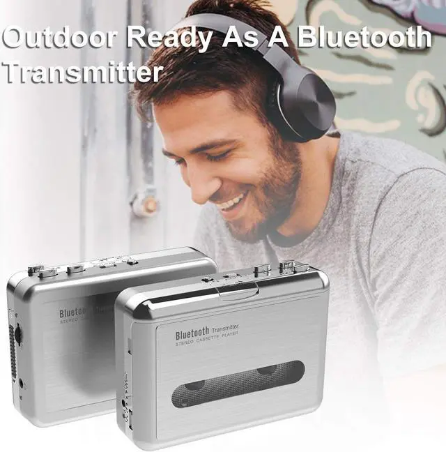 Alt view image 3 of 7 - DIGITNOW! Bluetooth Walkman Cassette Player Bluetooth Transfer Personal Cassette, 3.5mm Headphone Jack and Earphones Included