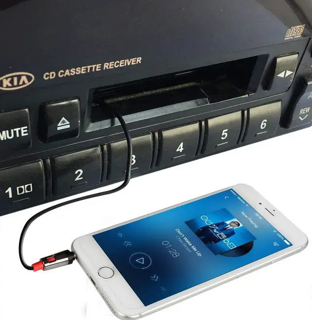 Alt view image 5 of 5 - DIGITNOW 3.5mm Car Audio Cassette Adapter for Smartphone/MP3 Player/CD Player/Mini Disk Player iPhone/iPod, 4.6 Inch Cable(Black)