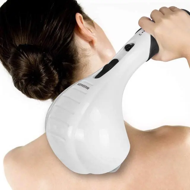 Alt view image 4 of 7 - Handheld Back Massager - Double Head Electric Full Body Massager - Deep Tissue Percussion Massage Hammer for Muscles, Arm, Neck, Shoulder, Back, Leg, Foot (Black)