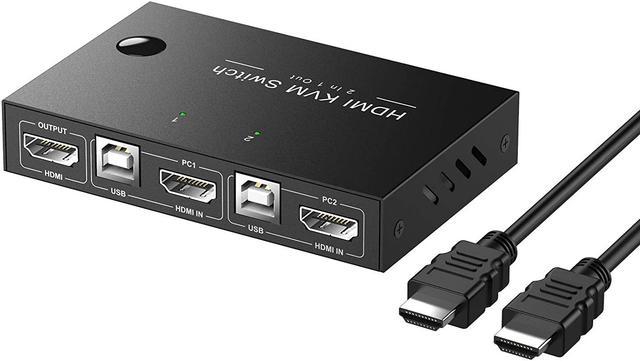 2 Port USB C KVM Switch 4K HDMI w/Cables - KVM Switches, Server Management