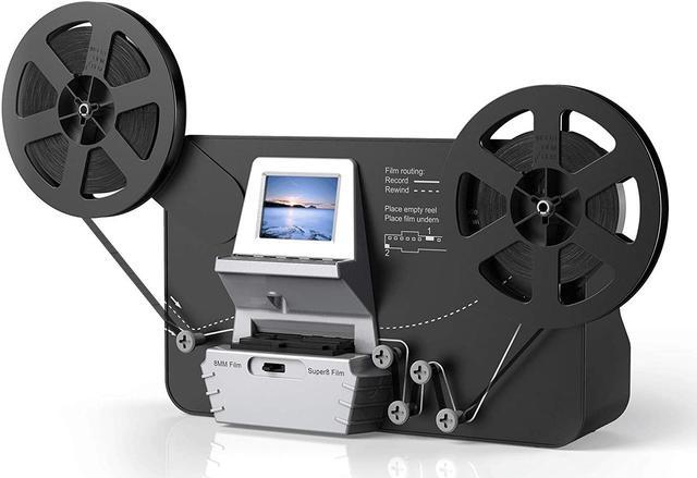 8mm & Super 8 Reels to Digital Film Scanner Converter, Film Digitizer with  2.4 Screen, Convert 3 4 5 7 9 Reels View Frame by Frame into 1080P Digital  MP4 Files,Sharing 