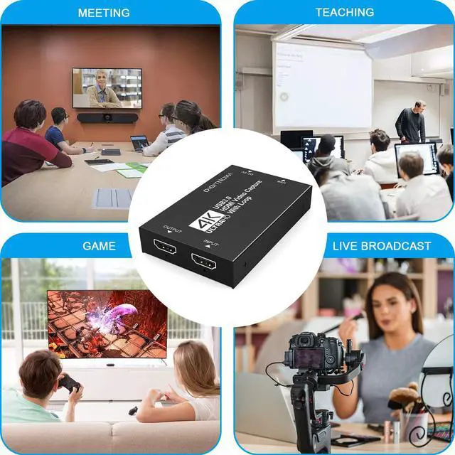 Alt view image 7 of 7 - DIGITNOW 4K Video Capture Card with Loop Out, HDMI USB 3.0 Video Capture Device, Full HD 1080P for Live Streaming Broadcasting, Video Conference, Teaching, Gaming