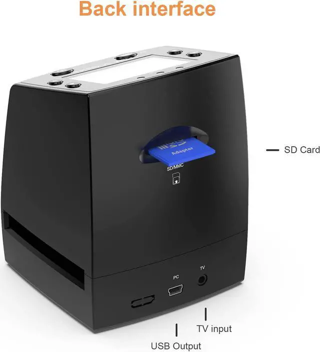 Alt view image 6 of 7 - DIGITNOW 135 Film Scanner High Resolution Slide Viewer,Convert 35mm Film,Negative &Slide to Digital JPEG Save into SD Card, with Slide Mounts Feeder No Computer/Software Required