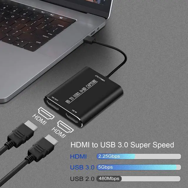 Alt view image 3 of 5 - DIGITNOW HDMI to USB 3.0 HD 1080P Audio Video Capture Card Converter Adaptor for PC Laptop Projector HDTV Compatible with Windows XP 7/8 / 8.1/10, MAC, Linus System