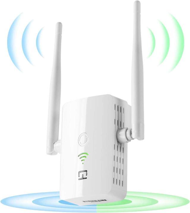 WiFi Range Extender 1200Mbps, 2.4 & 5GHz Dual Band WiFi Repeater Wireless  Signal Booster, Wide Coverage Eliminate WiFi Dead Zones, Support WPS 1  Button Setup with 2 External Antennas 