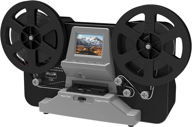 8mm and Super 8 Film Reel Converter Scanner,Convert Film to Digital  Video,Comes with 2.4 LCD,Grey(Convert 3 inch and 5 inch Film reels into  Digital) with 32 GB SD Card 