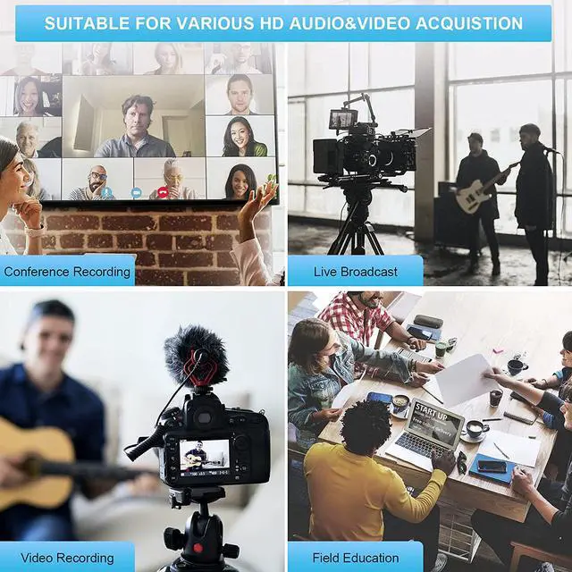 Alt view image 5 of 6 - DIGITNOW HDMI Capture Dongle Adapter Card, HDMI to USB 3.0, Full HD 1080p 60FPS Live Streaming Game Capture Video Grabber for PS4 Xbox One 360, Drive-Free Compatible with Linux/Mac OS/ windows10/7/xp