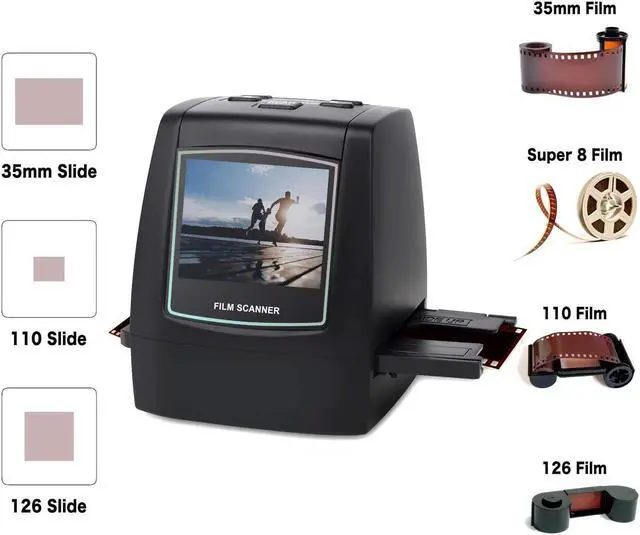 Alt view image 2 of 6 - DIGITNOW Film Scanners with 22MP Converts 126KPK/135/110/Super 8 Films, Slides & Negatives All in One into Digital Photos, 2.4" LCD Screen, Impressive 128MB Built-in Memory
