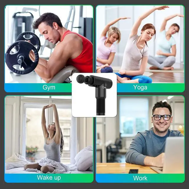 Alt view image 7 of 7 - Digitnow Muscle Massage Gun,6 Speeds Massage Gun, Cordless Handheld Deep Tissue Muscle Massager, Chargeable Percussion Device Super Quiet(Black)