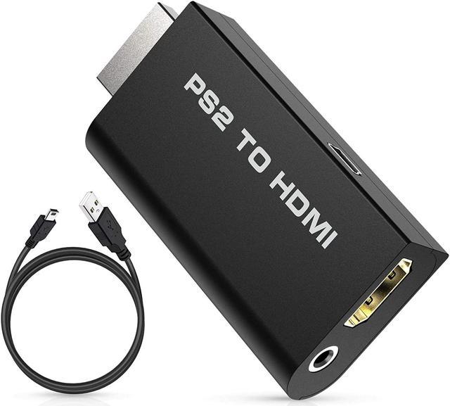 PS2 to HDMI Converter Adapter, Rybozen PS2 to HDMI Video Converter with  3.5mm Audio Output Cable for HDTV HDMI Monitor AV to HDMI Signal Transfer