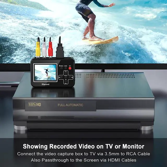 Alt view image 7 of 7 - DIGITNOW Video Converter Video to Digital Converter,VHS to Digital Converter to Capture Video from VCR's,VHS Tapes,Hi8,Camcorder, DVD,TV Box and Gaming Systems