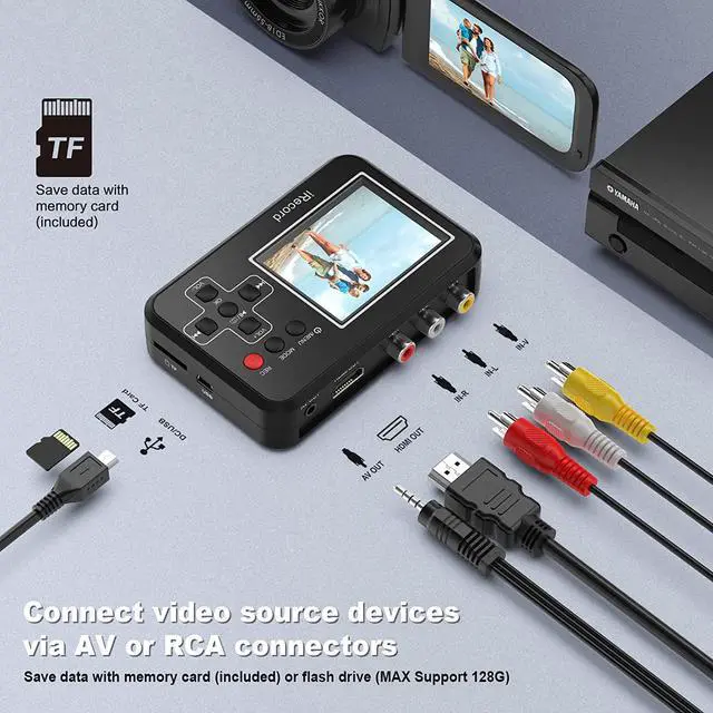 Alt view image 3 of 7 - DIGITNOW Video Converter Video to Digital Converter,VHS to Digital Converter to Capture Video from VCR's,VHS Tapes,Hi8,Camcorder, DVD,TV Box and Gaming Systems